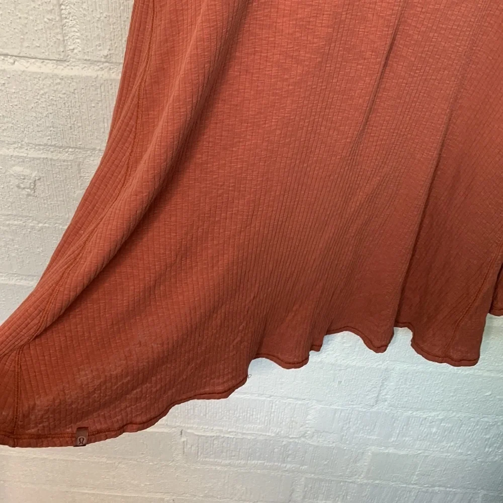 Lululemon Dare to Drape Long Sleeve Top Rustic Clay Top size medium